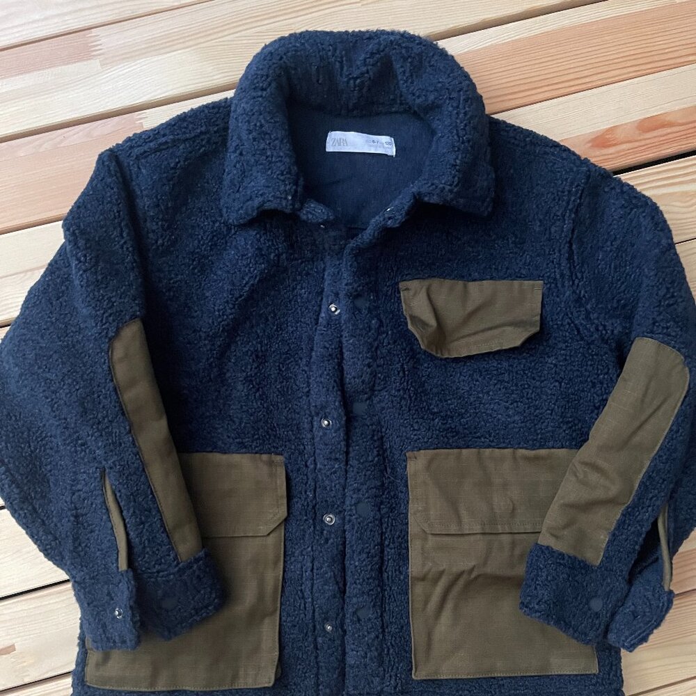 Zara Jacket Blue/Brown Size 6-7